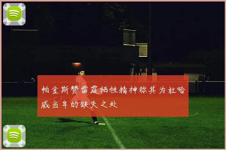 帕金斯赞雷霆牺牲精神称其为杜哈威当年的缺失之处